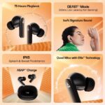 Boat Airdopes 301 TWS in Ear Earbuds, 75hrs Playtime, Quad Mics with ENx, ASAP Charge, IWP Tech, Beast Mode (50ms Low Latency), 10mm Drivers, Bluetooth v5.3 & IPX5 Resistance(Midnight Shadow) - Image 4