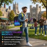 Drumstone (𝟏0 𝐘𝐞𝐚𝐫𝐬 𝐰𝐚𝐫𝐫𝐚𝐧𝐭𝐲 Smart LED Laptop Backpack Illuminated Travel Bag for Men & Women LED Light Display Tech Backpack for Office College Travel Work Laptop Carry Everyday Use - Image 3