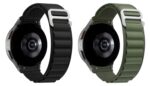 ACM Pack of 2 Watch Strap Nylon Loop 22mm compatible with Boat Wave Call Plus Smartwatch Sports Hook Band (Black/Green) - Image 3