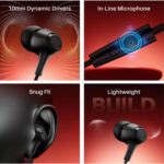 Original for Boat 162 V2 Wired Music Earphones with 10mm Drivers, Premium Metallic Earbuds, in-Line Controls, Mic and 3.5mm Jack – Bold Black XC532W - Image 4