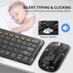 Foldable & Folding Wireless Keyboard Set Combo for iPad, Transparent Bluetooth Typepad & Mouse, Compatible with iOS, Windows, Android, Smartphones, Laptops, etc. - Image 4