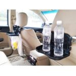 Portable Folding Vehicle Car Tray Cup Bottle Holder Dining Organizer Grey - Image 8