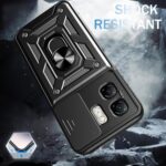Helix Hard Case Robotic Sliding Camera Window Shockproof Ring Case, Heavy Duty Bumper Case with Kickstand for Infinix Smart 9 - Black - Image 5