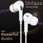 UMAKE Type-C Earphones | Noise Cancelling, Inline Mic & Volume Control, Immersive Bass, Lightweight, Tangle-Free, Compatible with Android Smartphones, Tablets, Laptops (White) (3 Months Warranty) - Image 4