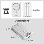 Foxin All-in-One Mag Pro 10000mAh Magnetic Wireless Power Bank | 22.5W Fast Charging, MagSafe & Wireless Charging for Android & iPhone 12 & Above | Built-in Cables | Stand | BIS Certified | White - Image 7