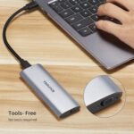 NVME M2 Enclosure, Sounce NVMe SSD Enclosure - USB 3.2 10Gbps, Tool-Free M.2 NVMe Case, PCI-E NVMe Reader, USB-C, Supports M & B&M Keys, 2230/2242/2260/2280 SSDs, REALTEK RTL9210 Chipset - Image 5