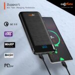 CALLMATE Chargemaster 100 Fast Charing 10000mAh Power Bank, 23W (2X QC3.0 USB Output & Type C PD), Power Delivery, Quick Charge for iPhone, Android & Other Devices (Lithium Polymer) (Black) - Image 4