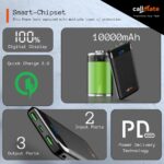CALLMATE Chargemaster 100 Fast Charing 10000mAh Power Bank, 23W (2X QC3.0 USB Output & Type C PD), Power Delivery, Quick Charge for iPhone, Android & Other Devices (Lithium Polymer) (Black) - Image 5