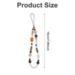 figurine Phone Wrist Strap, Phone Charm Strap, Brown Beaded Phone Chain for Daily Commute and Travel, Fashion Accessory for Smartphones, Single Piece Retro Design - Image 8