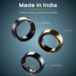 Leaf Halo Smart Ring | Health Tracker | Sleep, Fitness, Stress | Includes 30+ Workout Modes | Battery upto 10 Days | Buy Sizing Kit First | Track Steps, HRV, SPO2 & Periods | Carbon Black - Size 9 - Image 7