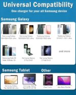 45W Type C Super Fast Charger With C To C Cable Compatible With Samsung Galaxy S25 Edge/S25 Ultra/S25 Plus/S25/S24 Ultra/S24/S23/S22/S21/ Fe/Z Fold 7/6/5/Z Flip 7/6/5/Pad/PD 3.0 Adaptor/Black - Image 6