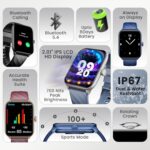 CELLECOR M5 Plus 2.01" IPS HD Display | 700 NITS | BT-Calling | AOD | IP67 | BT v5.4| Smartwatch - Blue - Image 3