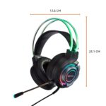Amazon Basics RGB Wired Gaming On Ear Gaming Headphone, 2 Meter Braided Cable, with mic, Suspension Design, 3.5mm Connector (USB A only for RGB, Black) - Image 6