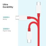 Type-C To Type-C Cable For Tata Tigor XZ Plus DT Leatherette Pack Original USB Data & Charging Cable PD Dash WRAP Fast Charging 60W High Speed QC 3.0 Cable (Red, 4Amp, SH.K5) - Image 3