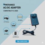 Patrance AC/DC Power Adapter, 12V 2A Universal Power Supply, Black, Indoor Use, Compatible with CCTV Cameras, LED Lights, WiFi Routers, Model INT2022LX - Image 3