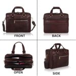 DORPER MONEY HILL Genuine Leather Laptop Bags For Men Office Use Professional Business Briefcase Bag 15 Inch Branded Stylish and Functional Bag for Work and Travel (Leather, Berlin Brown) - Image 6