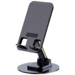 360° Rotatable & Foldable Mobile Phone Holder with Metallic Base | Adjustable Height & Angle | Anti-Skid Tabletop Mobile Stand for Smartphones & Tablets | Perfect Home, Office, Bed & Gifting - Image 3