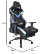 Make My Chairs™ Play Sure Pro RGB Color Gaming Chairs with 3D Adjustable Armrest| Multi-Functional Chair| Footrest,Neck & Lumbar Pillow-Available (Playsure Pro) - Image 3