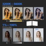 11-inch LED Video Light Panel, USB Powered, 3200K-5600K, with Adjustable Desk Mount Stand for Studio Photography | Video Recording | Conference | YouTube (Light with Desk Mount) - Image 4