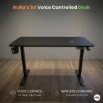 Orbit Electric Height Adjustable Desk with Voice Control | 80 Kg Weight Capacity | 5 Year Warranty | Sit-Stand Table| Wireless Charger | 120 x 60 cm | 3 Memory Preset (Orbit, Back) - Image 4