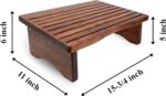 Store Foot Rest, Ergonomic Footrest for Under Desk at Work, Nursing Foot Stool, Natural Solid Wood Non-Slip Slanted Top Foot Stool for Office/Standing Desk (Brown) - Image 3