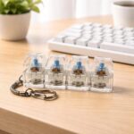 Mechanical Keyboard Switch Keychain (Blue Clicky Switch) | Fidget Toy Keychain with Audible Click Sound | Transparent Key Tester Keyring | Stress Relief Gadget for Office & Gaming Lovers - Image 4