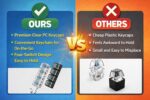 Mechanical Keyboard Switch Keychain (Blue Clicky Switch) | Fidget Toy Keychain with Audible Click Sound | Transparent Key Tester Keyring | Stress Relief Gadget for Office & Gaming Lovers - Image 6
