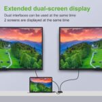 HDMI to VGA HDMI Adapter, HDMI to Dual HDMI VGA Splitter Converter（Dual Display at Same Time VGA to HDMI VGA Adapter with Charging Cable and Audio Cable for PC, Laptop, Ultrabook - Image 3
