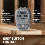 Wearable Bluetooth Speaker, Clip-On Wireless Jobsite Pro Water-Resistant Portable Speaker (Non-Magnetic), Built-in Mic for Hands-Free Music/Calls, Bluetooth Speaker (Grey) - Image 8