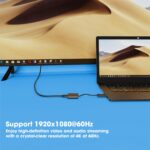 Sounce Display Port to HDMI Adapter, 1080p Display Port DP to HDMI Cable Male to Female Port Support Video & Audio Compatible with Computer, PC, Monitor, Projector, HDTV (Not Bidirectional) - Image 3