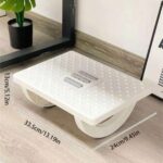 ECHSRT® Under Desk Foot Rest with Massage Rollers, Ergonomic Rocking Design, Leg Rest for Chair, Computer Gaming - Promote Leg Circulation (White) - Image 3