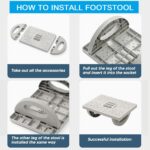 ECHSRT® Under Desk Foot Rest with Massage Rollers, Ergonomic Rocking Design, Leg Rest for Chair, Computer Gaming - Promote Leg Circulation (White) - Image 5