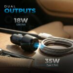 OLVME 53W Car Charger | Dual Port USB-C PD 35W and USB-A QC 18W | Fast Charging Adapter for Cars | Compact Travel Charger for Smartphones and Devices - Image 4