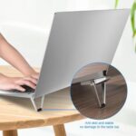 Mini Metal Folding Portable Laptop Stand, Non-Slip Base Tabletop Risers for 10-17 Inch Laptop, Keyboard and Tablet (1) - Image 3