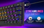 Intex Caliber Wireless Mechanical Blue Switch Gaming Keyboard with 50 Million Clicks| 20 Mode RGB Lights, 4 Level Brightness | Anty-Ghosting| 1.5m Plug & Play Cable, Multi-Device Pairing (Black) - Image 3