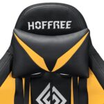 HOFFREE RGB Gaming Chair with Speakers Massage Computer Gaming Chair with LED Lights and Footrest High Back Video Game Chair for Adults Yellow and Black - Image 7