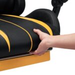 HOFFREE RGB Gaming Chair with Speakers Massage Computer Gaming Chair with LED Lights and Footrest High Back Video Game Chair for Adults Yellow and Black - Image 8