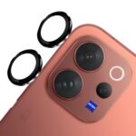 Camera Lens Metal Alloy Individual Camera Ring Protector compatible with Vivo V70 5G, (Anti-Scratch, Case- Friendly) (Black, Vivo V70 5G) - Image 4