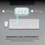 RAPOO 9320M Bluetooth 4.0, 5.0 + 2.4G Wireless Multi-Mode Keyboard Mouse Combo, Aluminum Base, 2400 DPI, 10M Range, Compact White - Image 4