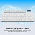 RAPOO 9320M Bluetooth 4.0, 5.0 + 2.4G Wireless Multi-Mode Keyboard Mouse Combo, Aluminum Base, 2400 DPI, 10M Range, Compact White - Image 5