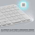 RAPOO 9320M Bluetooth 4.0, 5.0 + 2.4G Wireless Multi-Mode Keyboard Mouse Combo, Aluminum Base, 2400 DPI, 10M Range, Compact White - Image 6