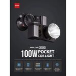 ZHIYUN MOLUS X100 PRO V2 Upgraded Version LED Video Light, Portable 100W 2700K-6500K CRI 95+ TLCI 97+ Bluetooth Brightness Control Continuous Output Lighting for Photography Studio Light - Image 6
