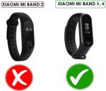 Replacement Ventilate Sport Soft Wristband Wrist Strap Combo Pack for Mi Band 4 (Also Compatible with Mi Band 3) (Black Red + Blue White) - Image 3