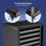 YuanLey 54 Port Gigabit Managed Switch with 48 10/100/1000Mbps RJ45 Ports, 6X 10Gbps SFP+, L3 Smart Managment Ethernet Switch, VLAN, QoS, ACL, SSL, Fanless, Rackmount Network Switch - Image 8