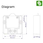 Wardrobe Door Light Switch | Auto ON/OFF Push Button Sensor for Wardrobes, Cabinets, Bookcases, and More | Smart Energy Saving Lamp Controller (ESY-TC36, Pack of 8, White) ESYSENSE - Image 5