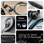 GOBOULT X1 Pro Wired Earphones Type-C Port, 10mm BassDriver, Inline Control, IPX5 Water Resistant, Comfort Fit Earphone Wired Headphone with mic,TypeC Earphone, Voice Assistant(Blue) - Image 3