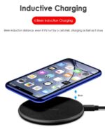SAM Wireless Charger | 10W Wireless Fast Charging Pad Compatible with i-Phone 14/13/12/11/XS/X/8 -pods & Other Qi Devices, (Red) - Image 3