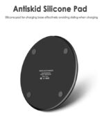 SAM Wireless Charger | 10W Wireless Fast Charging Pad Compatible with i-Phone 14/13/12/11/XS/X/8 -pods & Other Qi Devices, (Red) - Image 4