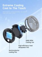 Hagibis Magnetic Cell Phone Cooler Ultrathin Cooling Fan Portable Lightweight Mobile Phone Radiator for iPhone 15 Pro Max, MagSafe Series, iPad Pro, Android, Tablet (Grey) - Image 3