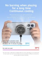 Hagibis Magnetic Cell Phone Cooler Ultrathin Cooling Fan Portable Lightweight Mobile Phone Radiator for iPhone 15 Pro Max, MagSafe Series, iPad Pro, Android, Tablet (Grey) - Image 4
